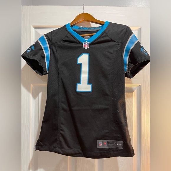 Nike Carolina Panthers Cam Newton Black Jersey Size Young Small NWOT - Picture 2 of 12